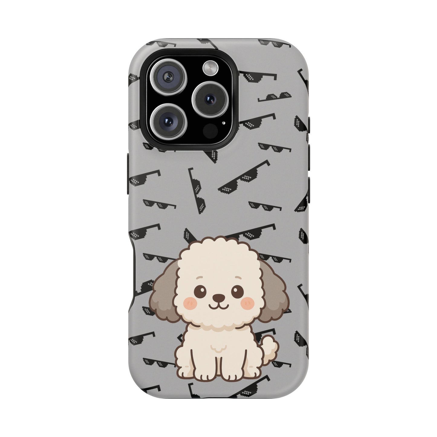 Cute Dog Magnetic Phone Case | Pet Lover Gift | Stylish Tough Cover | Cartoon Dog Print | MagSafe Compatible | Fun Phone Accessory