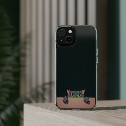 Phone Cases With Cute Cat Design - Clear Silicone Phone Cases Samsung and iPhone