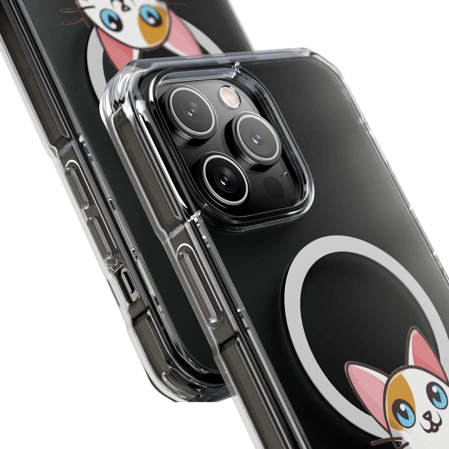 MagSafe® Cat-titude | Magnetic Clear Impact Case | Cute Calico Kitty Design