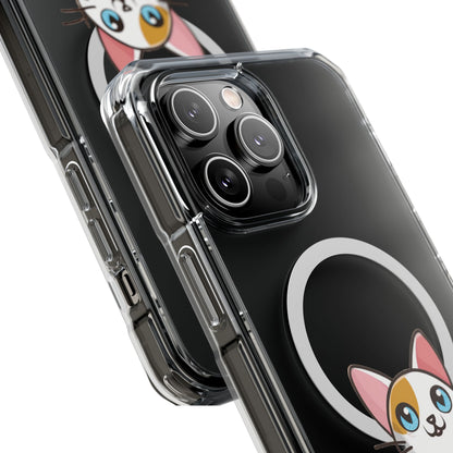 MagSafe® Cat-titude | Magnetic Clear Impact Case | Cute Calico Kitty Design