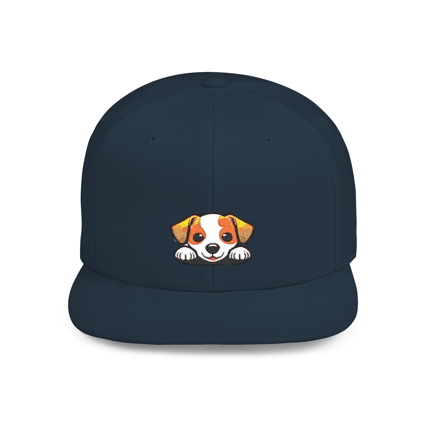 Snapback Cap, Puppy Peek Embroidered Dog Hat, Cute Pet Lover Baseball Cap, Adjustable Streetwear Hat, Gift for Dog Lovers