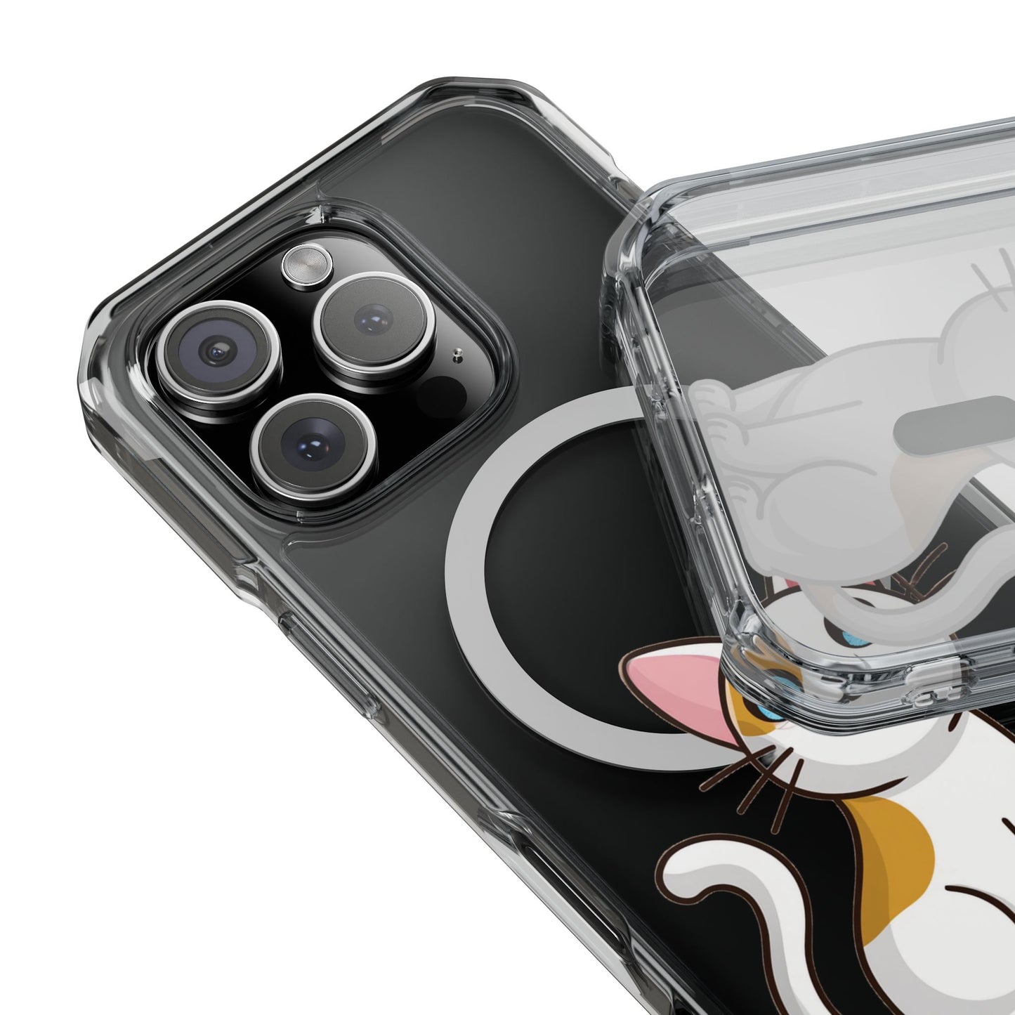 MagSafe® Cat-titude | Magnetic Clear Impact Case | Cute Calico Kitty Design