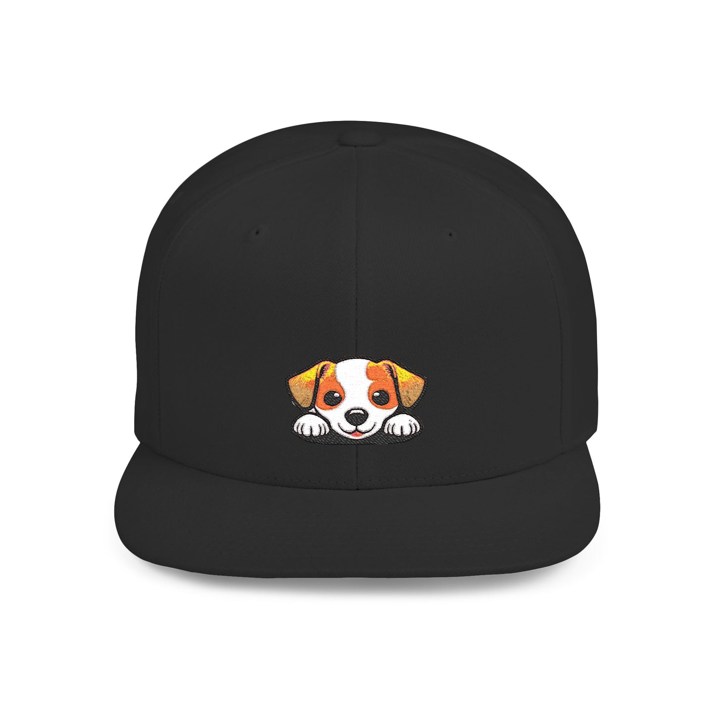 Snapback Cap, Puppy Peek Embroidered Dog Hat, Cute Pet Lover Baseball Cap, Adjustable Streetwear Hat, Gift for Dog Lovers