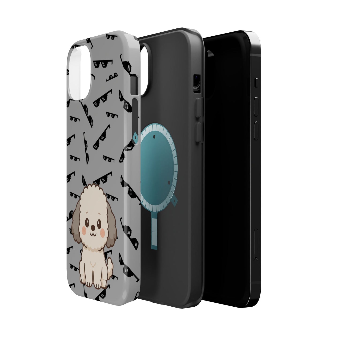 Cute Dog Magnetic Phone Case | Pet Lover Gift | Stylish Tough Cover | Cartoon Dog Print | MagSafe Compatible | Fun Phone Accessory