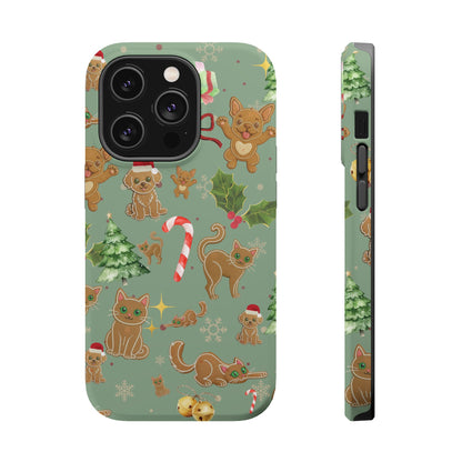 iPhone 17 Tough Case - Christmas Gingerbread Cookie & Candy Cane Pattern - Festive Holiday Protective Phone Cover for Winter Cheer