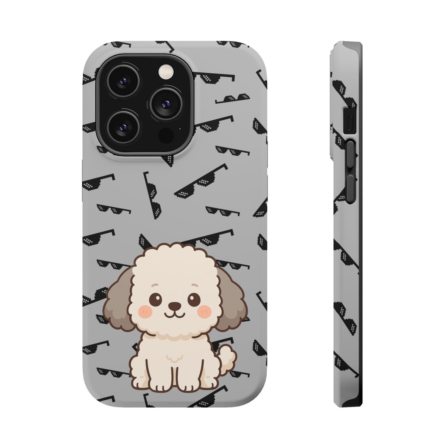 Cute Dog Magnetic Phone Case | Pet Lover Gift | Stylish Tough Cover | Cartoon Dog Print | MagSafe Compatible | Fun Phone Accessory