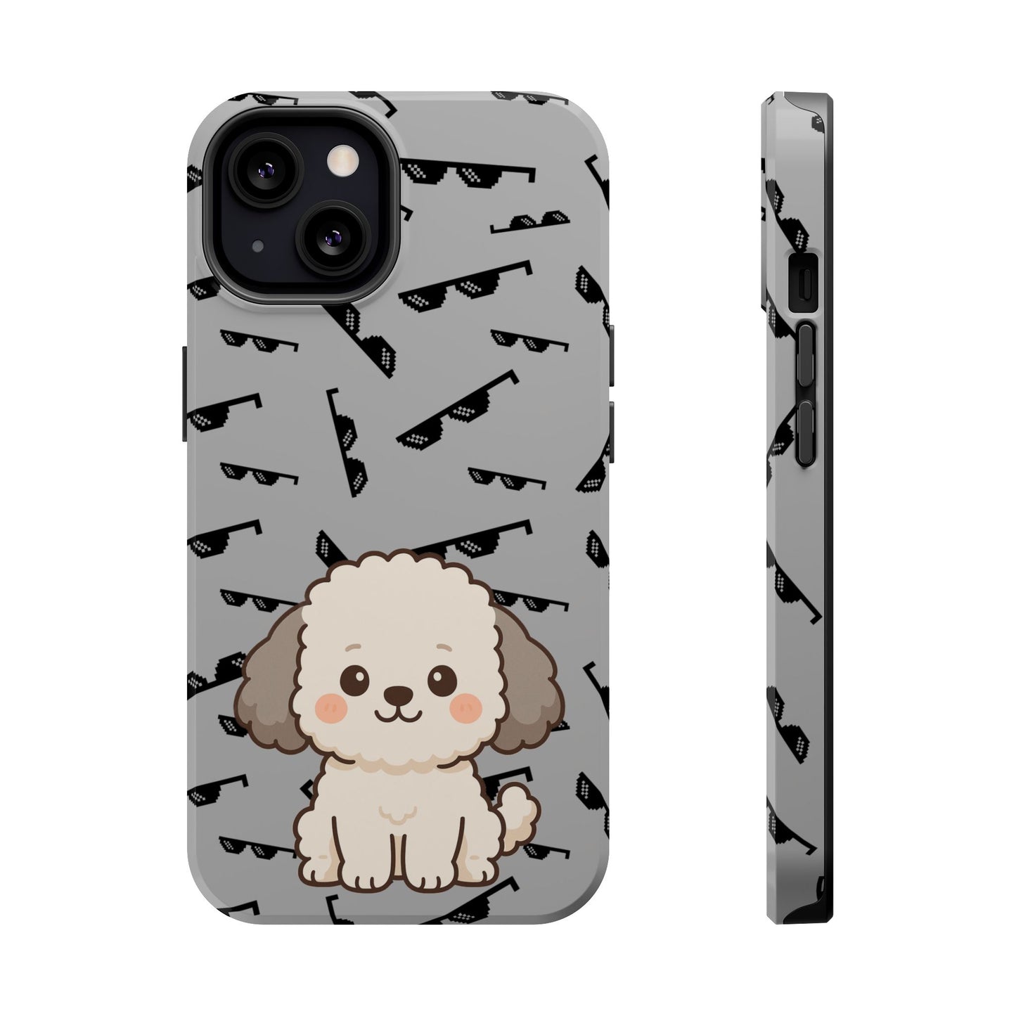 Cute Dog Magnetic Phone Case | Pet Lover Gift | Stylish Tough Cover | Cartoon Dog Print | MagSafe Compatible | Fun Phone Accessory
