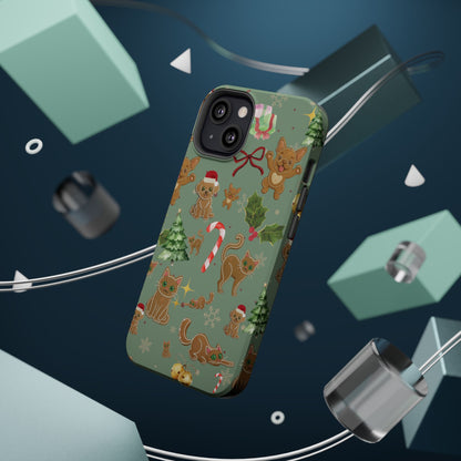 iPhone 17 Tough Case - Christmas Gingerbread Cookie & Candy Cane Pattern - Festive Holiday Protective Phone Cover for Winter Cheer