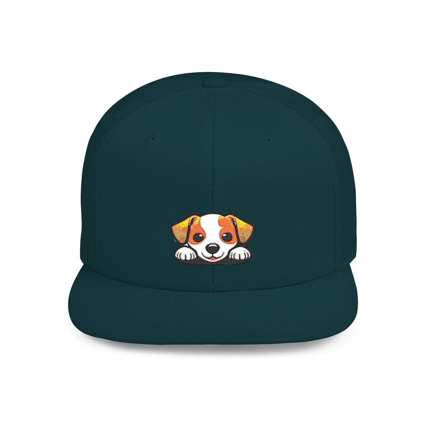 Snapback Cap, Puppy Peek Embroidered Dog Hat, Cute Pet Lover Baseball Cap, Adjustable Streetwear Hat, Gift for Dog Lovers