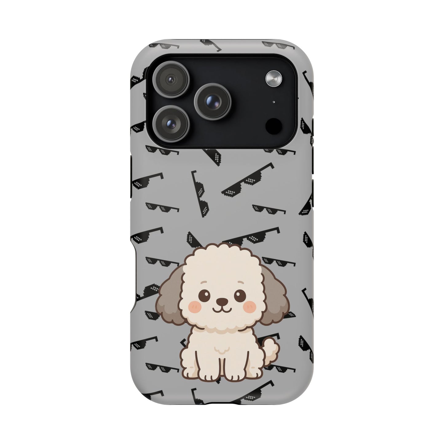 Cute Dog Magnetic Phone Case | Pet Lover Gift | Stylish Tough Cover | Cartoon Dog Print | MagSafe Compatible | Fun Phone Accessory