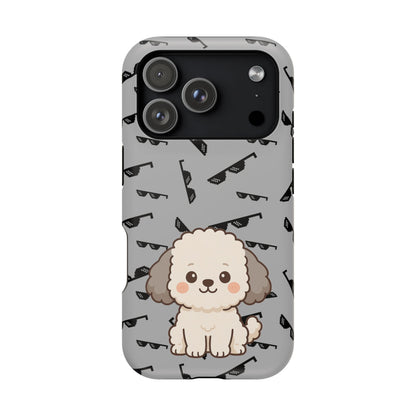 Cute Dog Magnetic Phone Case | Pet Lover Gift | Stylish Tough Cover | Cartoon Dog Print | MagSafe Compatible | Fun Phone Accessory