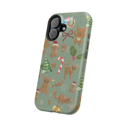 iPhone 17 Tough Case - Christmas Gingerbread Cookie & Candy Cane Pattern - Festive Holiday Protective Phone Cover for Winter Cheer