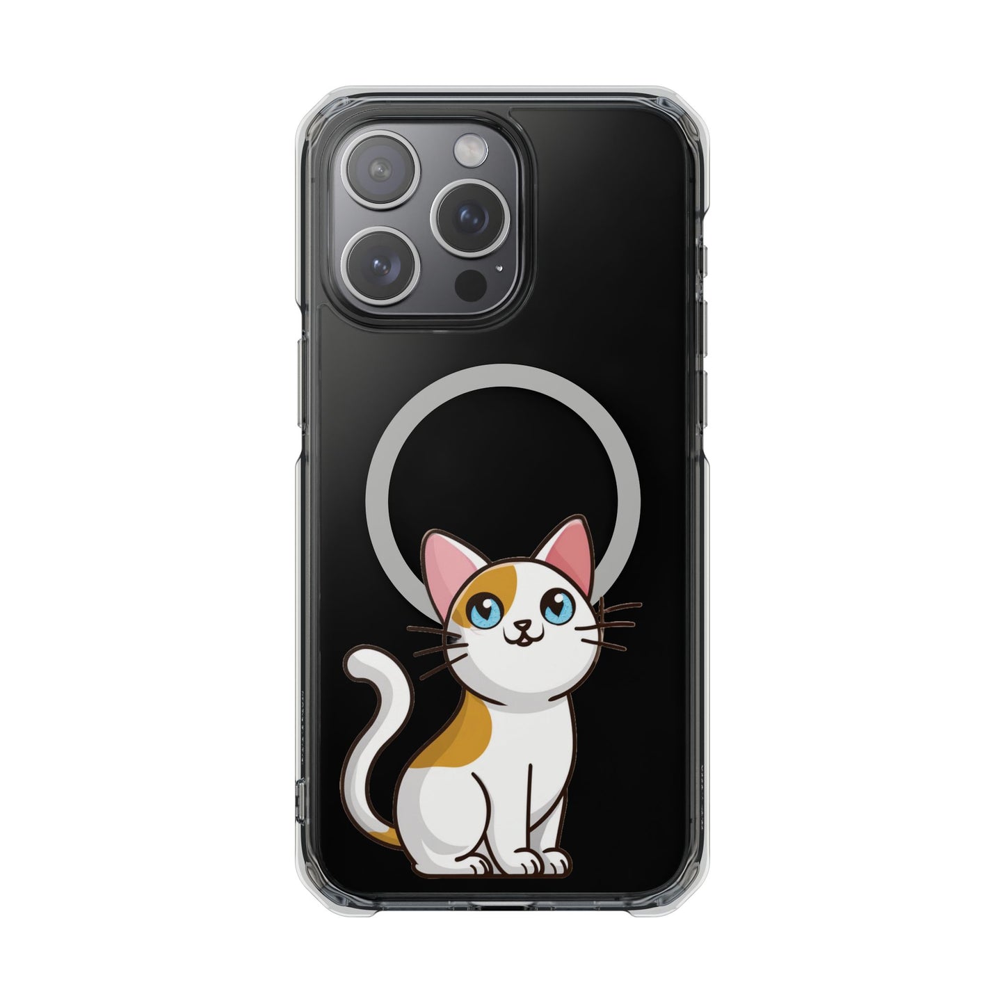 MagSafe® Cat-titude | Magnetic Clear Impact Case | Cute Calico Kitty Design