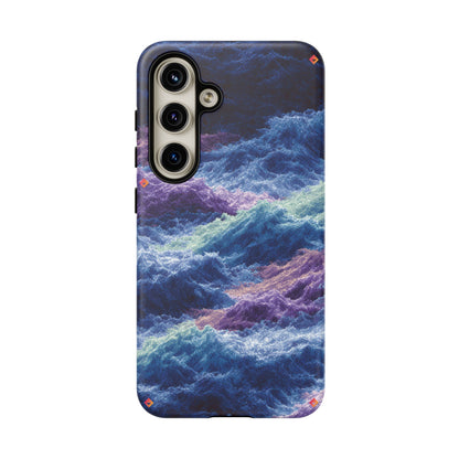 iPhone 17 Tough Case - Stormy Ocean Wave Pattern - Blue & Purple Water Design Protective Phone Cover for Sea Lovers