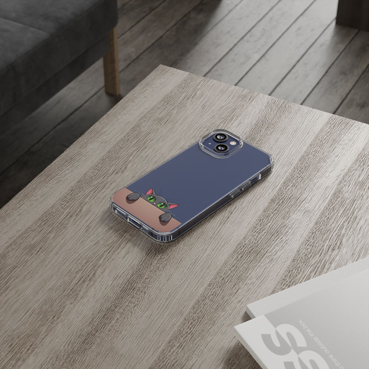 Phone Cases With Cute Cat Design - Clear Silicone Phone Cases Samsung and iPhone
