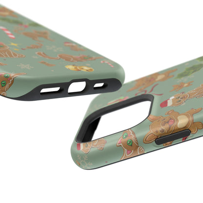 iPhone 17 Tough Case - Christmas Gingerbread Cookie & Candy Cane Pattern - Festive Holiday Protective Phone Cover for Winter Cheer