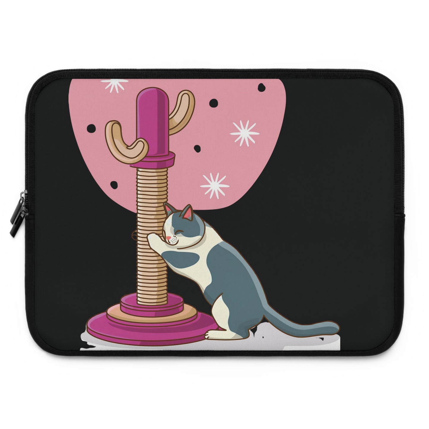 Cute Cat Hugging Scratcher | Laptop Sleeve