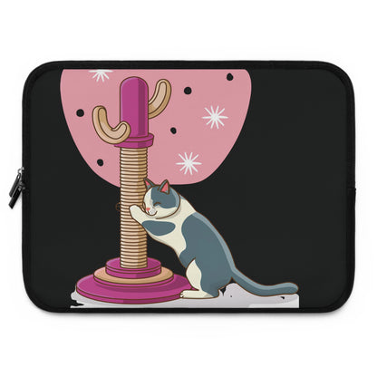 Cute Cat Hugging Scratcher | Laptop Sleeve