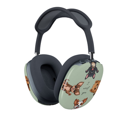 Cute Puppies - Themed AirPod Max Case - 'I Woof You' - Cute Dogs