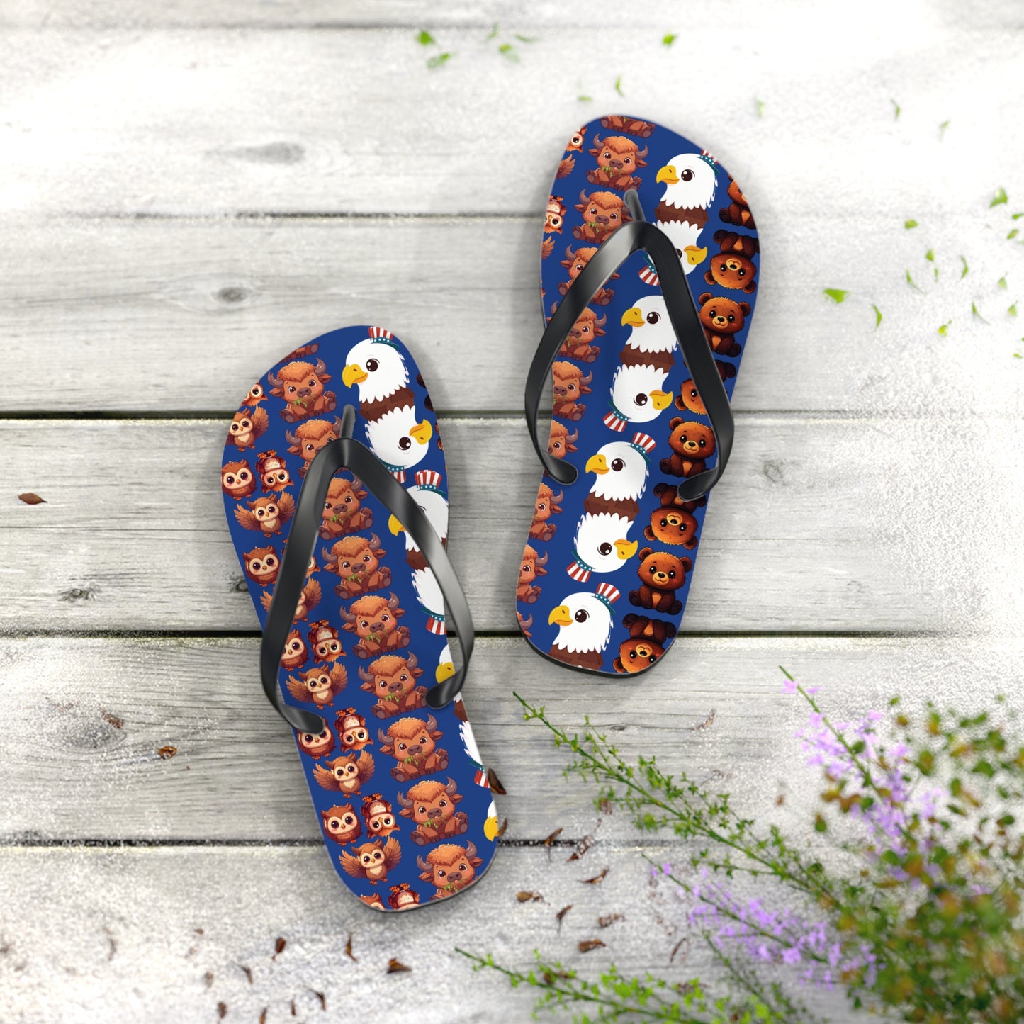 Flip Flops Cute Animal Print | Fun Summer Sandals for Beach Days, Poolside Chill, and Animal Lovers