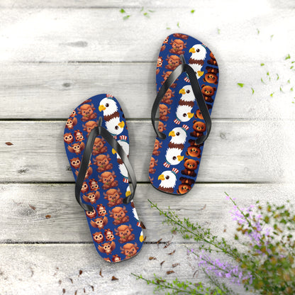 Flip Flops Cute Animal Print | Fun Summer Sandals for Beach Days, Poolside Chill, and Animal Lovers