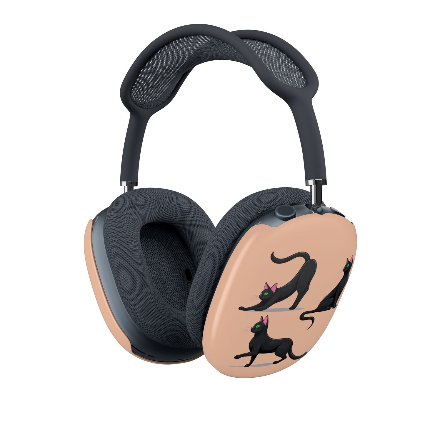 Black Cat AirPods Max Case | Meow Universe Design | Glossy or Matte Protective Cover