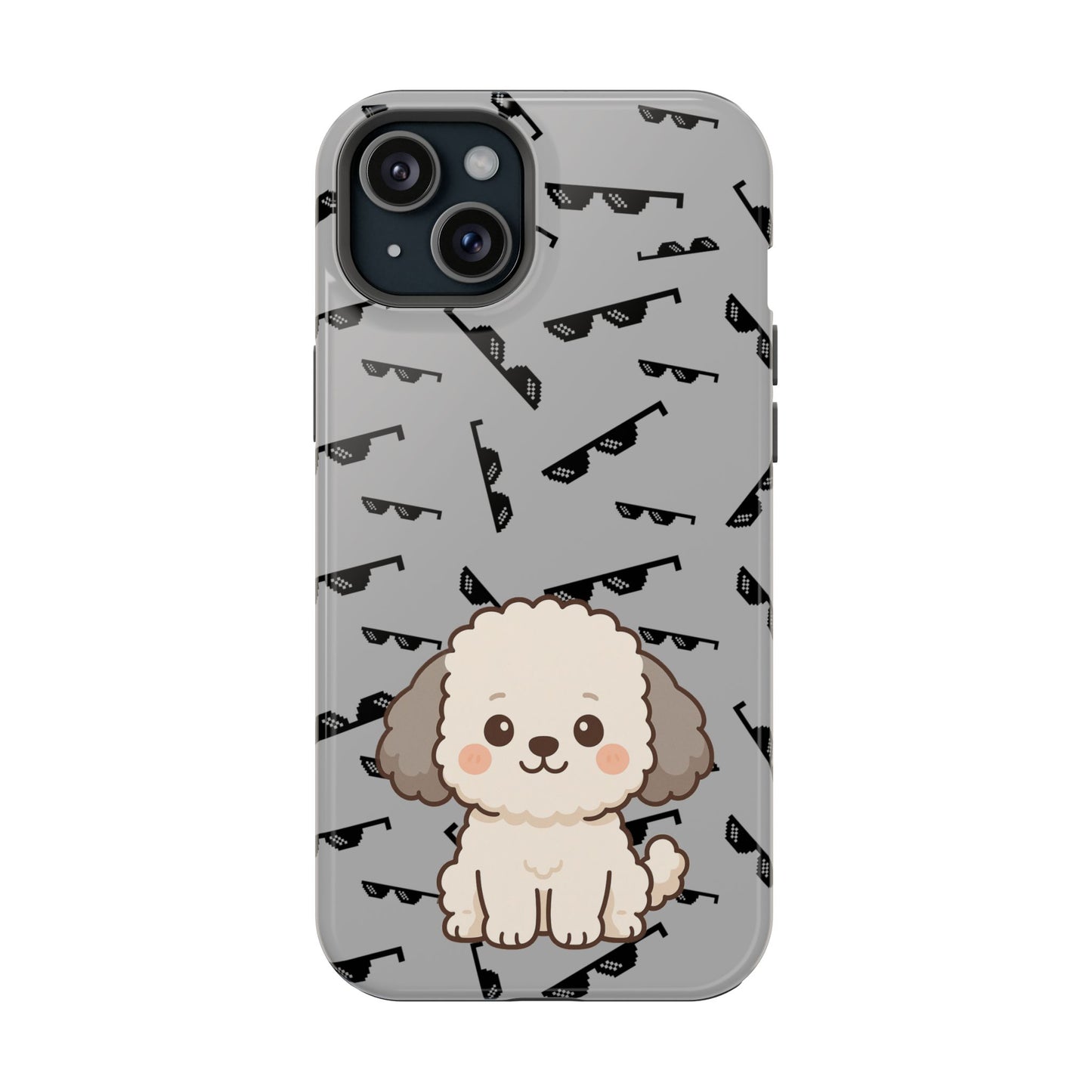Cute Dog Magnetic Phone Case | Pet Lover Gift | Stylish Tough Cover | Cartoon Dog Print | MagSafe Compatible | Fun Phone Accessory