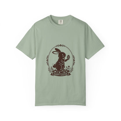 Easter Bunny Holding Egg T-Shirt | Happy Easter Graphic Tee