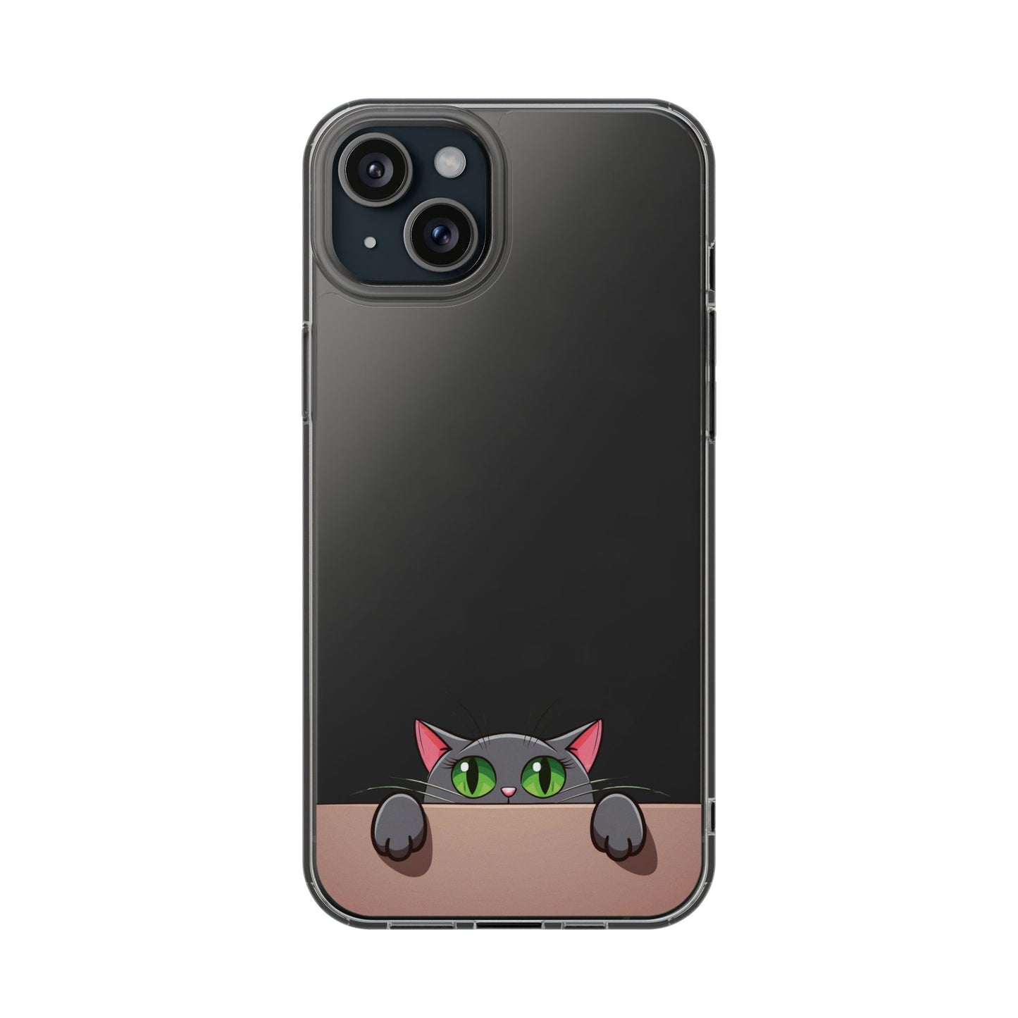 Phone Cases With Cute Cat Design - Clear Silicone Phone Cases Samsung and iPhone