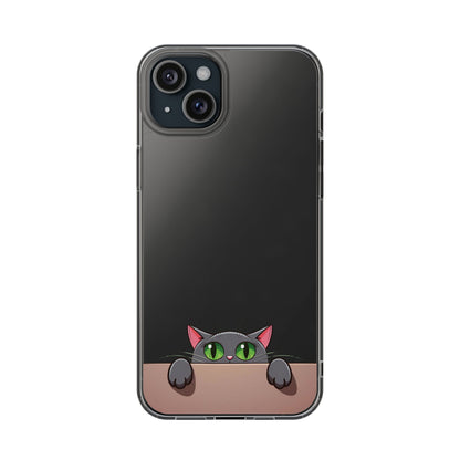 Phone Cases With Cute Cat Design - Clear Silicone Phone Cases Samsung and iPhone