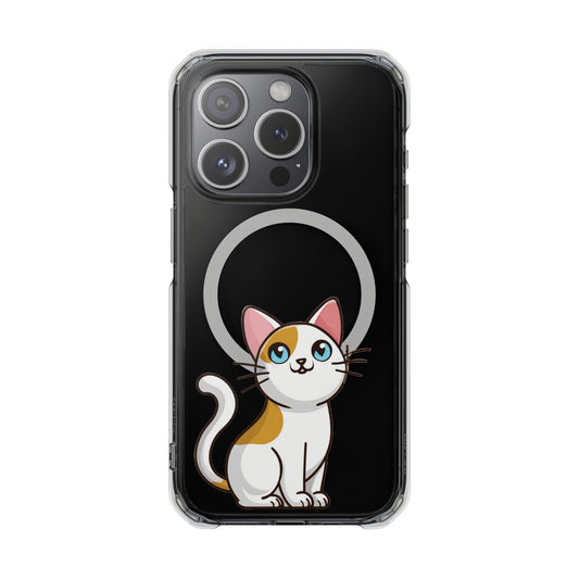 MagSafe® Cat-titude | Magnetic Clear Impact Case | Cute Calico Kitty Design