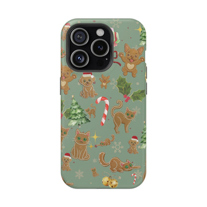 iPhone 17 Tough Case - Christmas Gingerbread Cookie & Candy Cane Pattern - Festive Holiday Protective Phone Cover for Winter Cheer