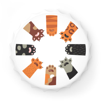 Purr-fect Paws Bottle Opener | Magnetic Cap Design