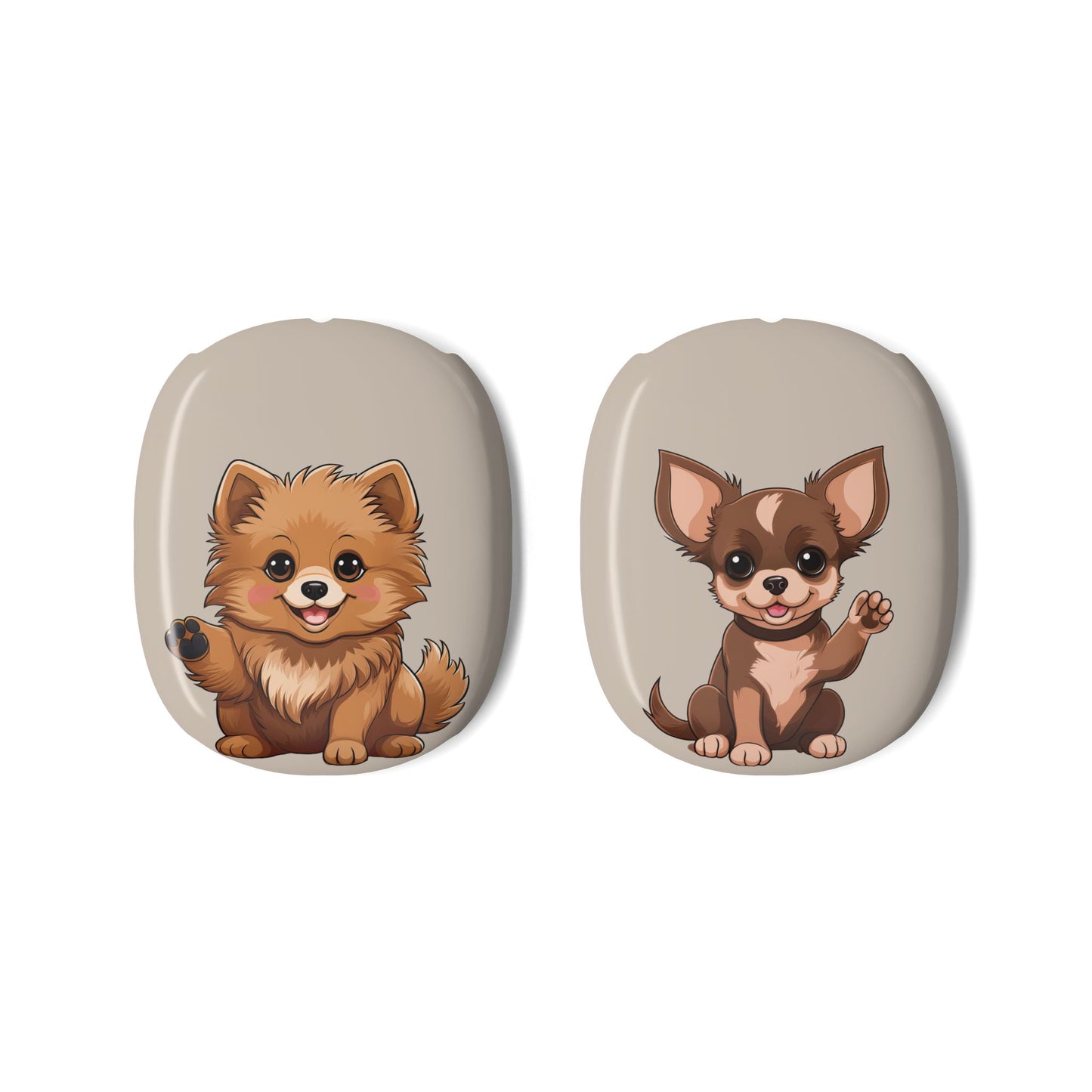 Dog Lover AirPods Max Shell Case, Cute Pomeranian & Chihuahua Design, Adorable Apple Fan or Pet Owner Gift,  Animal Lover Gift - Woof Woof