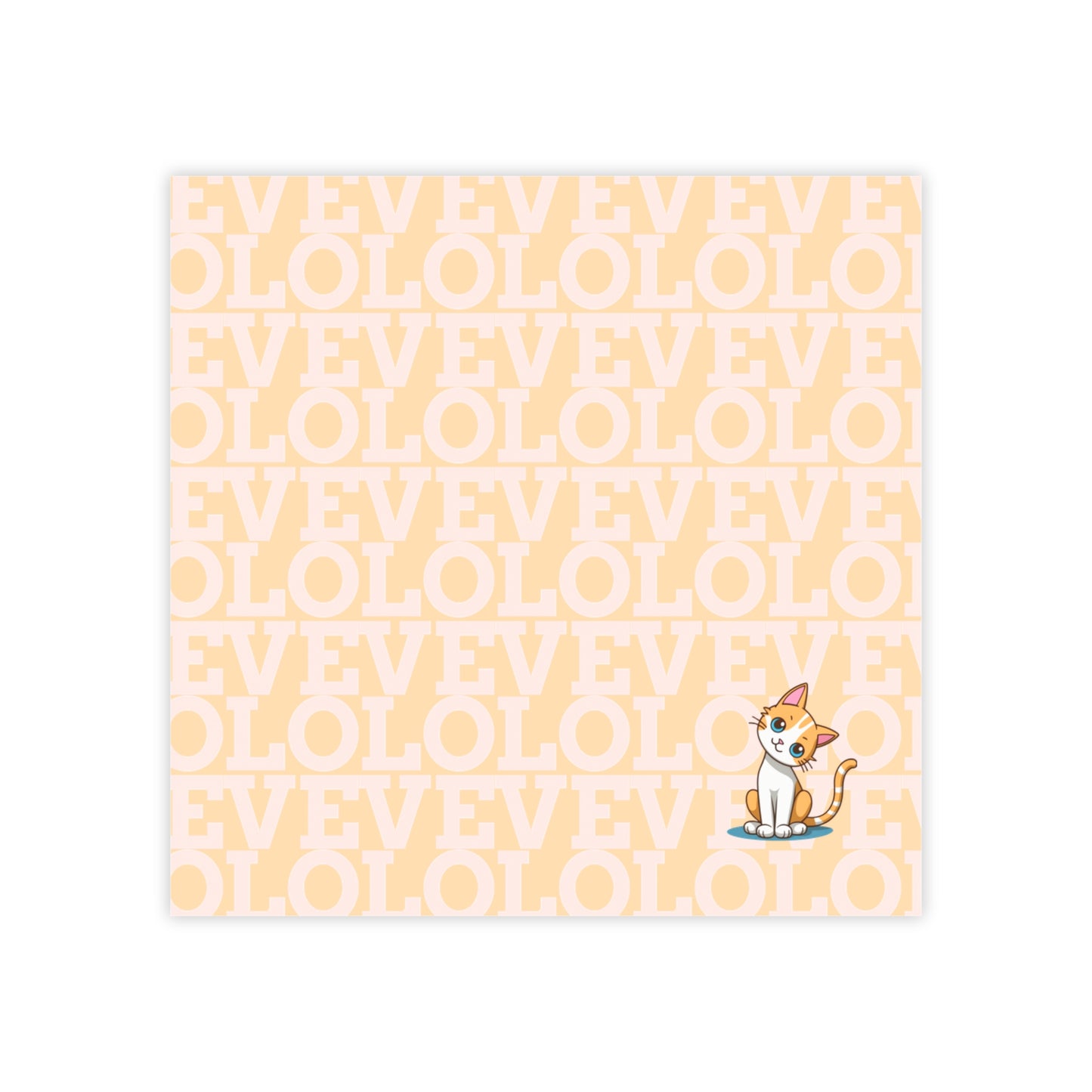 LOVE Post-it® Note Pads with Cute Orange Cat
