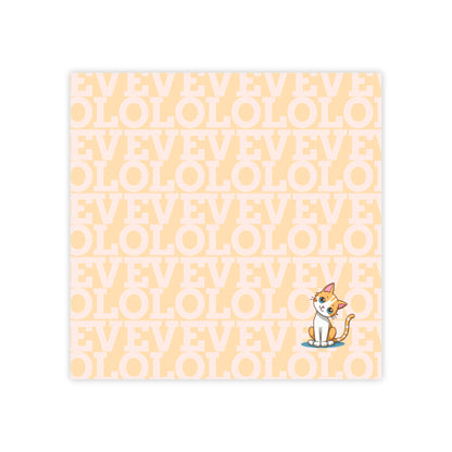 LOVE Post-it® Note Pads with Cute Orange Cat