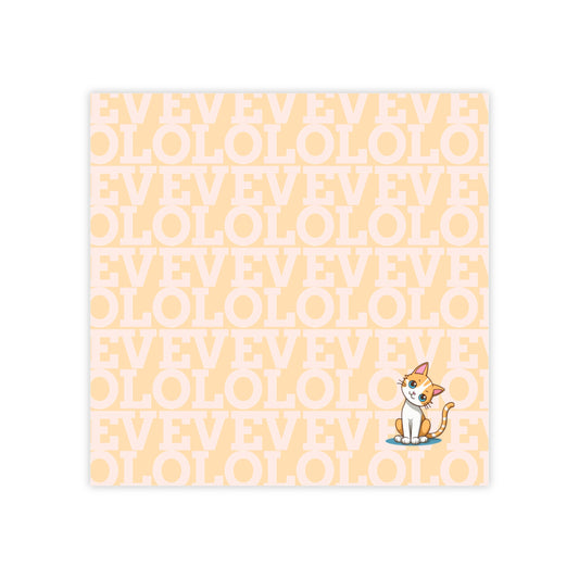 LOVE Post-it® Note Pads with Cute Orange Cat