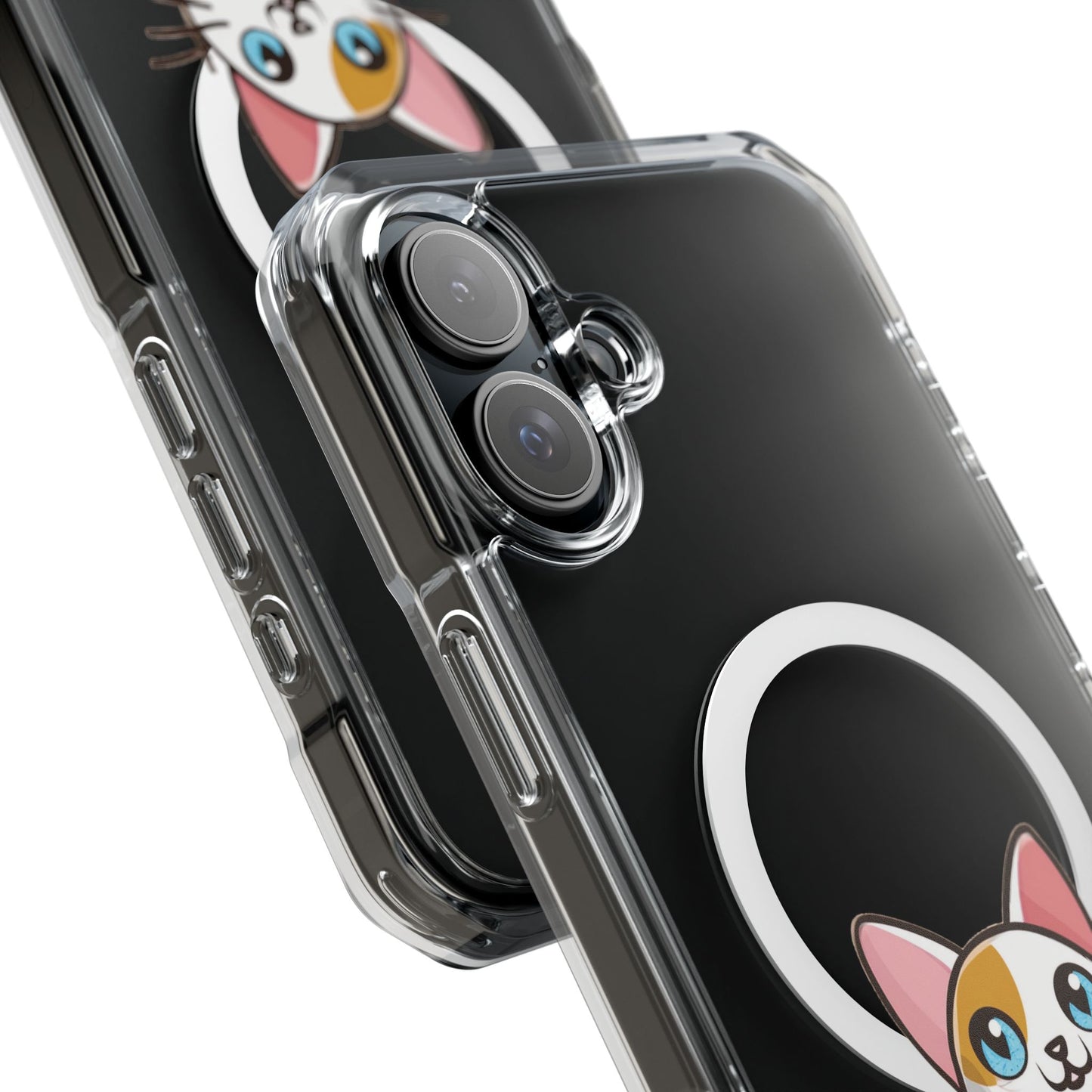 MagSafe® Cat-titude | Magnetic Clear Impact Case | Cute Calico Kitty Design
