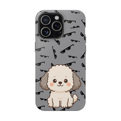 Cute Dog Magnetic Phone Case | Pet Lover Gift | Stylish Tough Cover | Cartoon Dog Print | MagSafe Compatible | Fun Phone Accessory