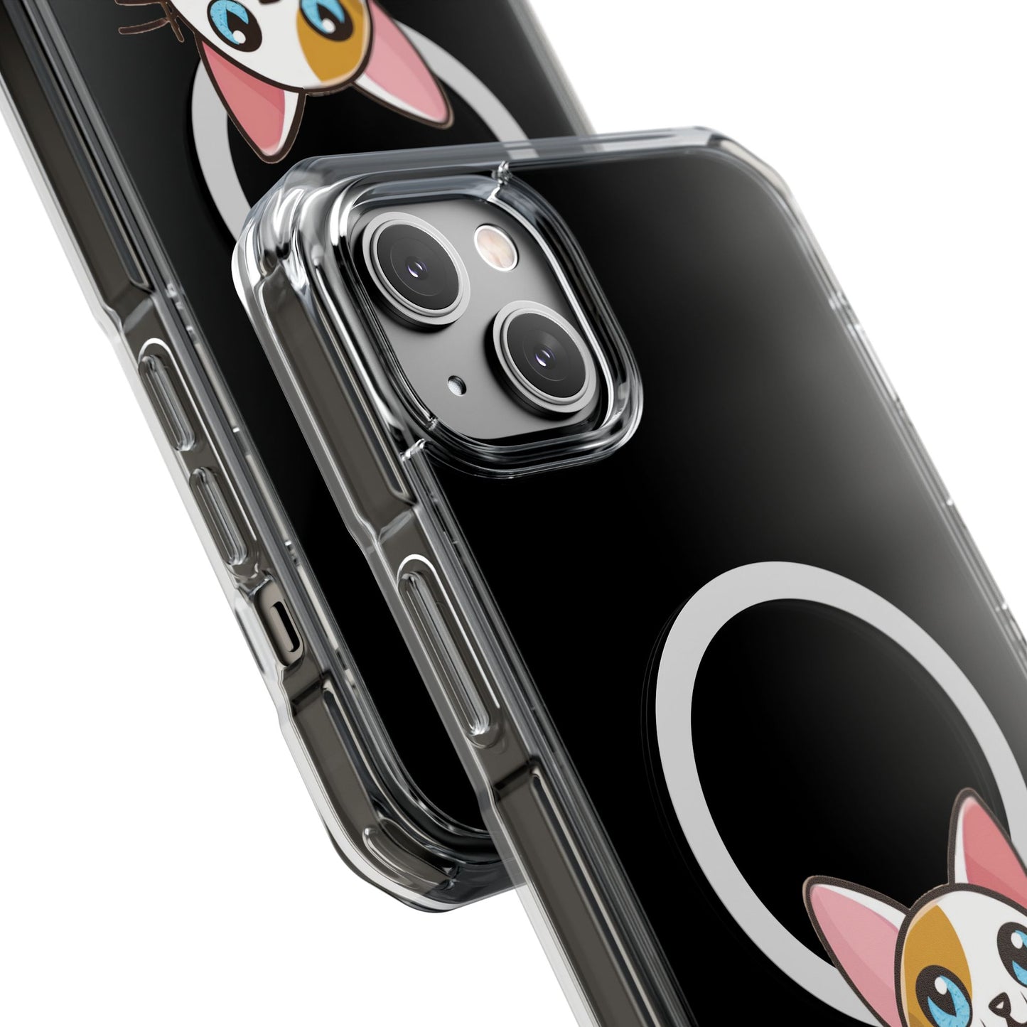 MagSafe® Cat-titude | Magnetic Clear Impact Case | Cute Calico Kitty Design