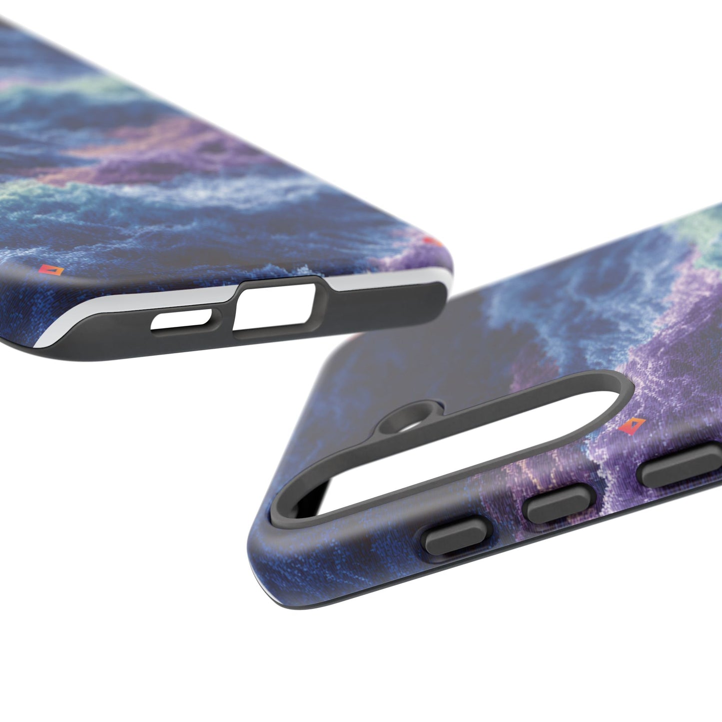 iPhone 17 Tough Case - Stormy Ocean Wave Pattern - Blue & Purple Water Design Protective Phone Cover for Sea Lovers