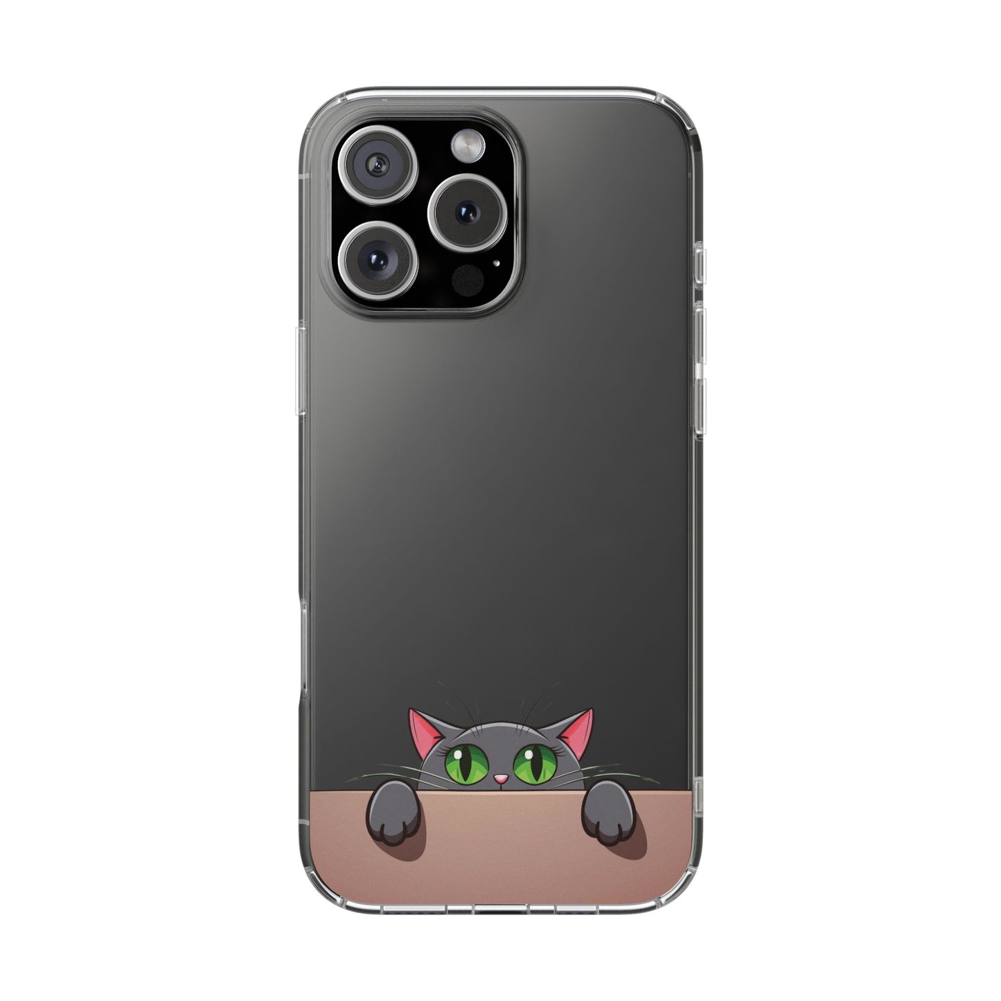 Phone Cases With Cute Cat Design - Clear Silicone Phone Cases Samsung and iPhone