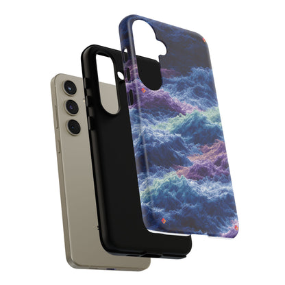 iPhone 17 Tough Case - Stormy Ocean Wave Pattern - Blue & Purple Water Design Protective Phone Cover for Sea Lovers