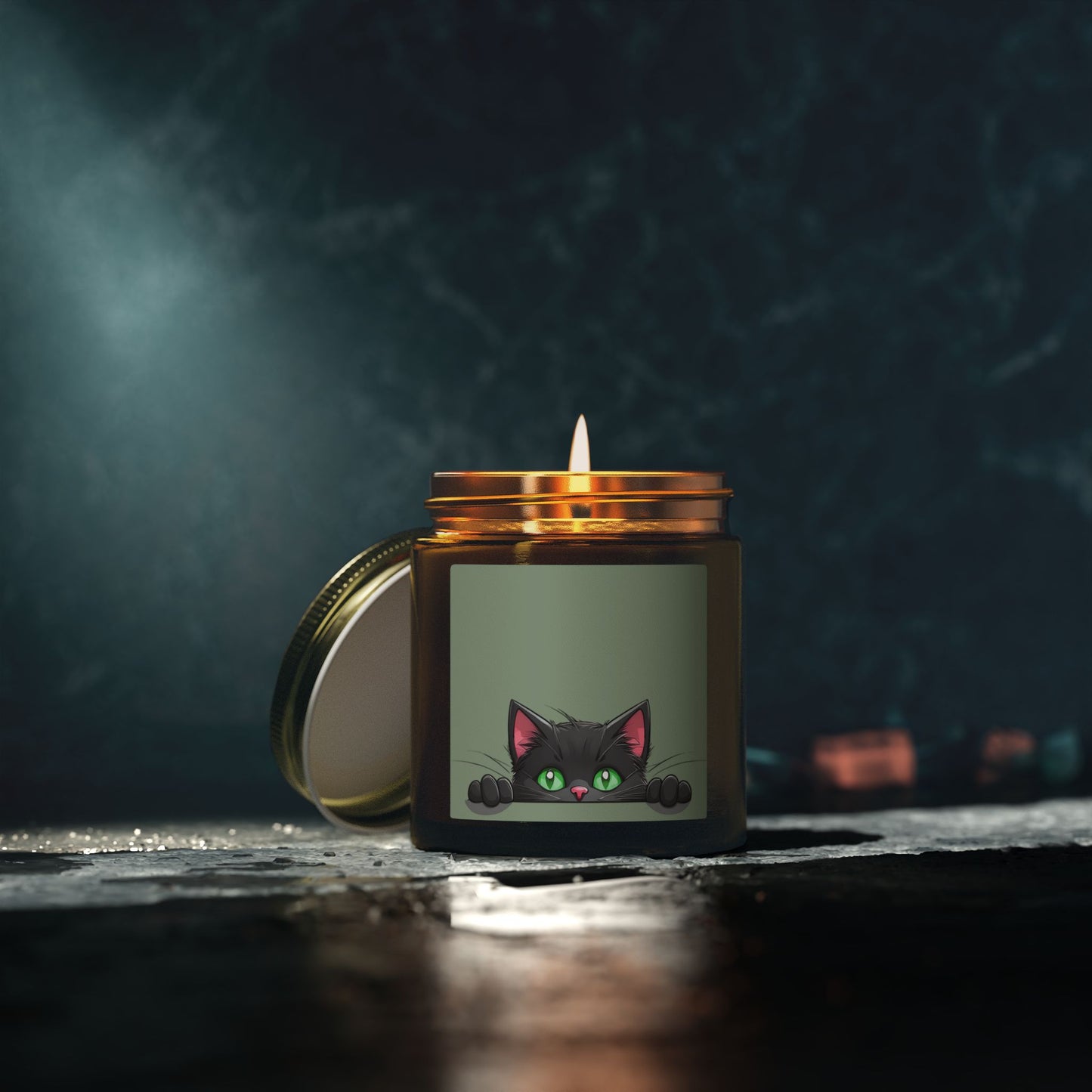 Purrfectly Cozy | Scented Candle with Black Cat Charm