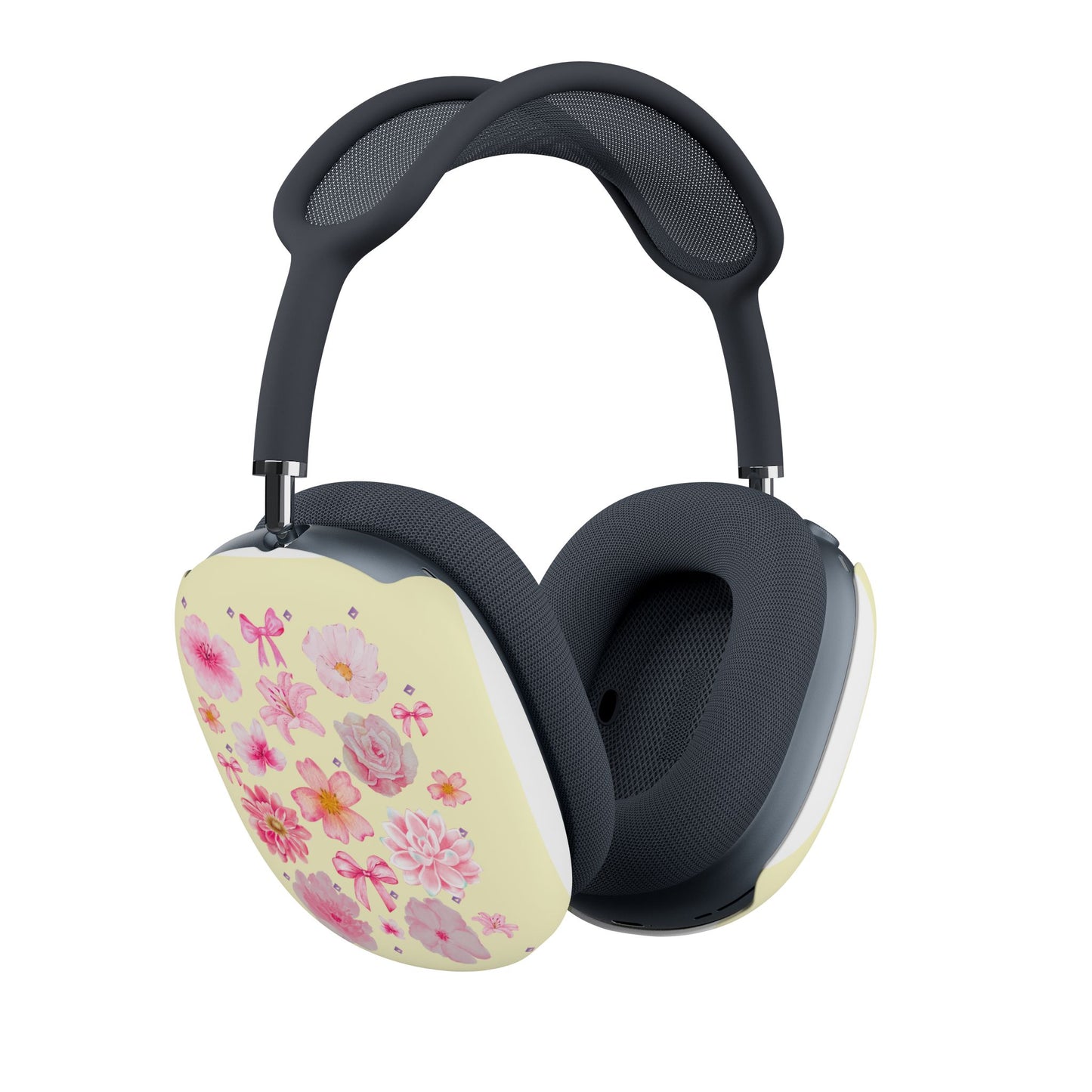 AirPods Max Case - Pink Floral Pattern Protective Cover for Apple AirPods Max, Cute Spring Headphone Accessory