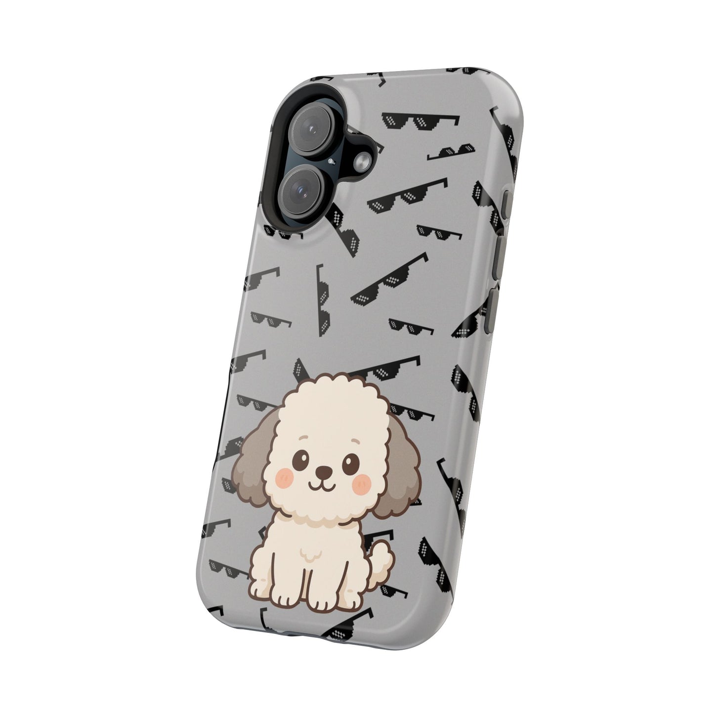 Cute Dog Magnetic Phone Case | Pet Lover Gift | Stylish Tough Cover | Cartoon Dog Print | MagSafe Compatible | Fun Phone Accessory