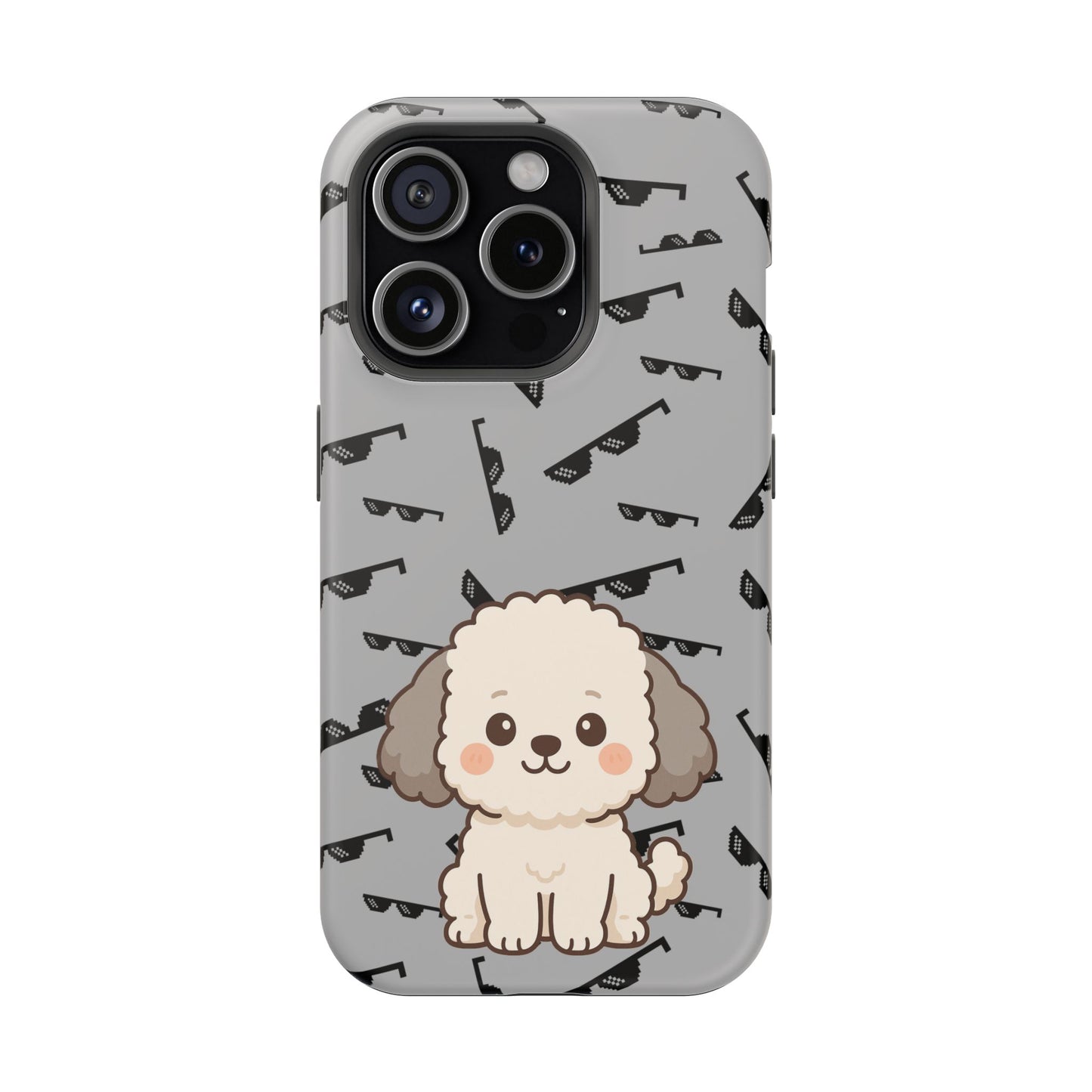 Cute Dog Magnetic Phone Case | Pet Lover Gift | Stylish Tough Cover | Cartoon Dog Print | MagSafe Compatible | Fun Phone Accessory
