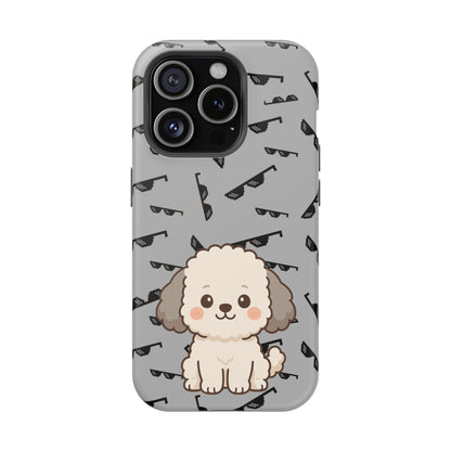 Cute Dog Magnetic Phone Case | Pet Lover Gift | Stylish Tough Cover | Cartoon Dog Print | MagSafe Compatible | Fun Phone Accessory