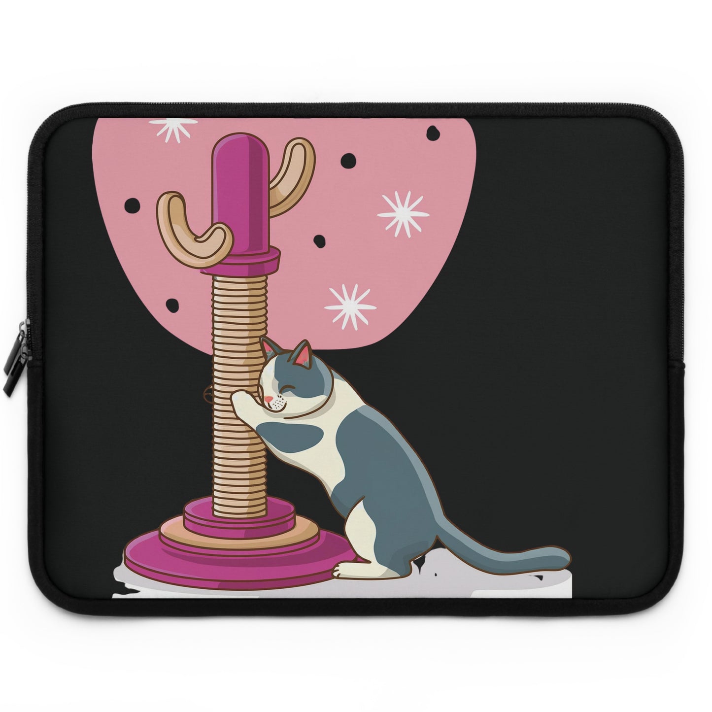 Cute Cat Hugging Scratcher | Laptop Sleeve