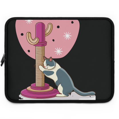 Cute Cat Hugging Scratcher | Laptop Sleeve